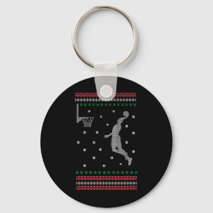 Porte-clés Basket Dunking Christmas Cool Sport Ugly X-Mas