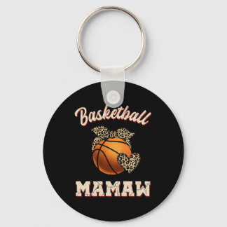 Porte-clés Basket Mamaw Bandana Leopard Coeur fans Mère