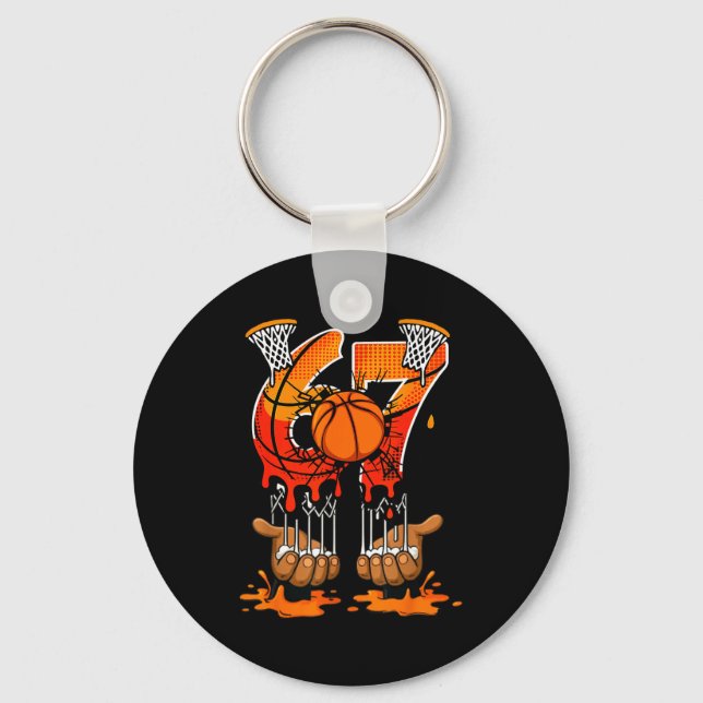 Porte-clés Basketball 67 Six Seven 6 7 Garçons Drôle Gen Alph (Recto)