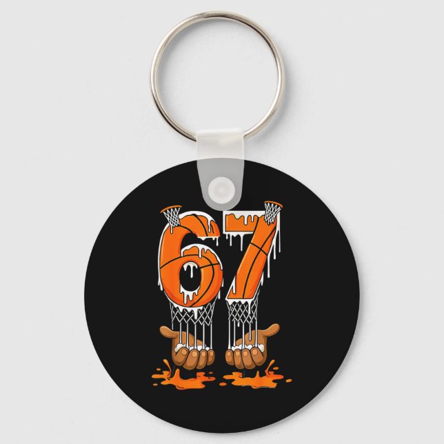 Porte-clés Basketball 67 Six Seven Drôle Gen Alpha Meme Drip  (Recto)