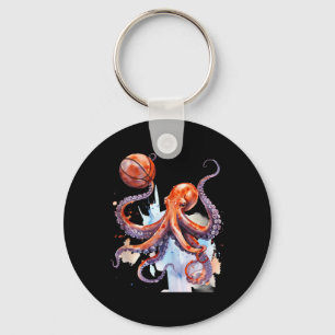 Porte-clés Basketball Aquarelle Basketball Joueur Oc
