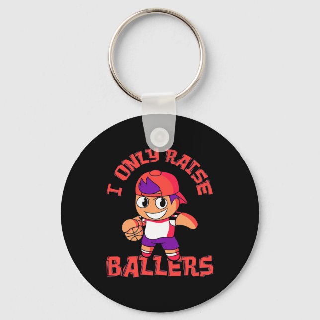 Porte-clés Basketball Boy Uniquement Lever Ballon (Recto)