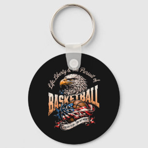Porte-clés Basketball Drapeau Américain Basketball Patriotiqu