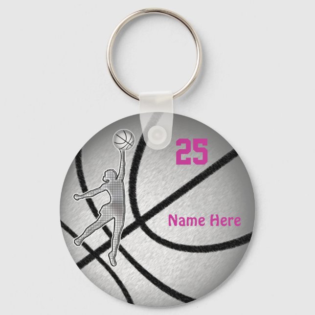 Porte-clés Basketball Gifts for Girls Team PERSONALIZED (Recto)