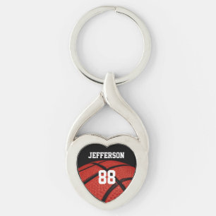 Porte-clés Basketball Gros plan personnalisé Nom et numéro
