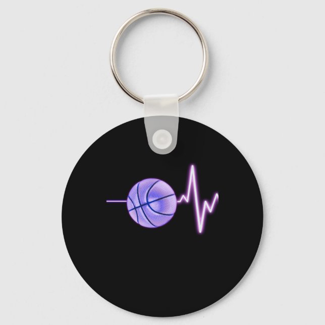Porte-clés Basketball Heartbeat - Le plus récent Basketball d (Recto)