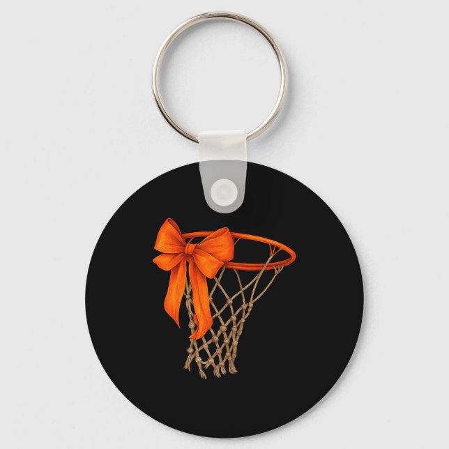 Porte-clés Basketball Hoop With Bow Cute Basketball Aesthetic (Recto)