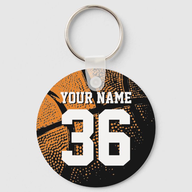 Porte-clés Basketball keychain with your own jersey number (Recto)