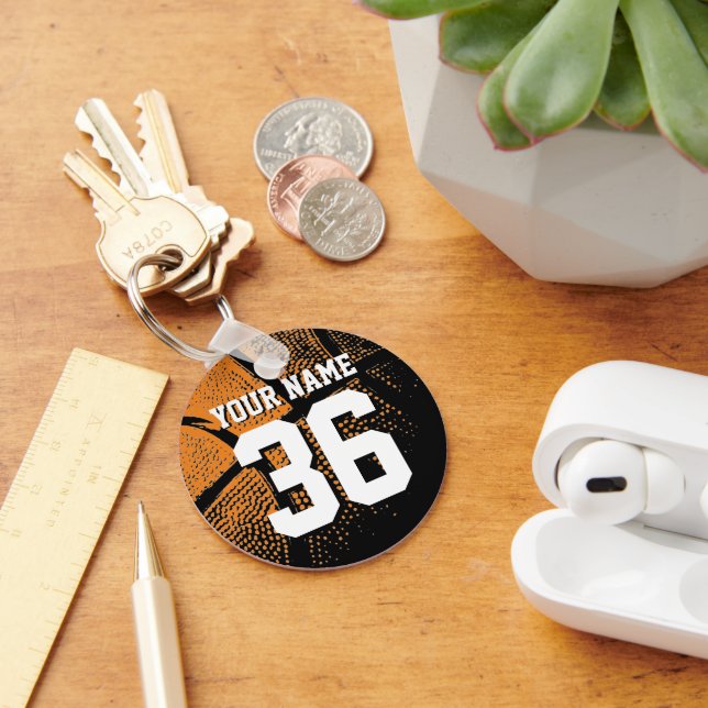 Porte-clés Basketball keychain with your own jersey number (Bureau)