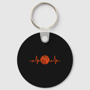 Porte-clés Basketball Lover Heartbeat Vintage Retro Basketbal