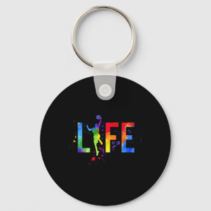 Porte-clés Basketball Mens Ball is Life Watercolor Basketball