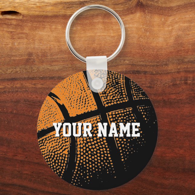 Porte-clés Basketball porte - clé cadeau avec nom personnalis (Recto)