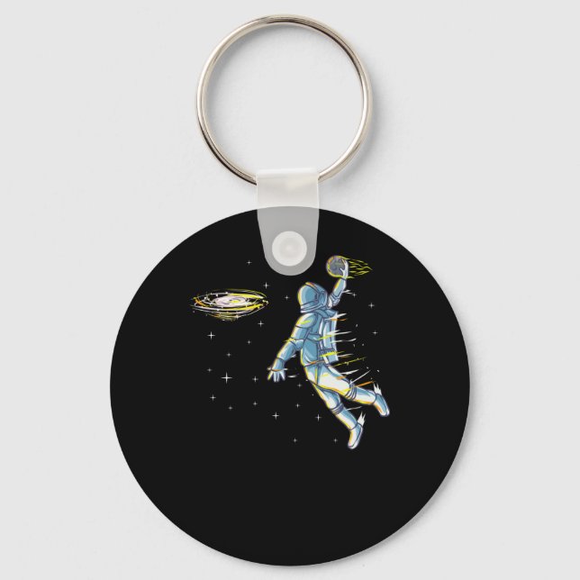 Porte-clés Basketball Slam Dunk Espace astronaute (Recto)