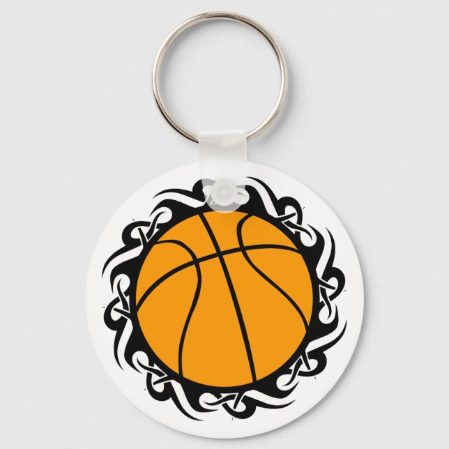 Porte-clés basketball. tribal. (Recto)