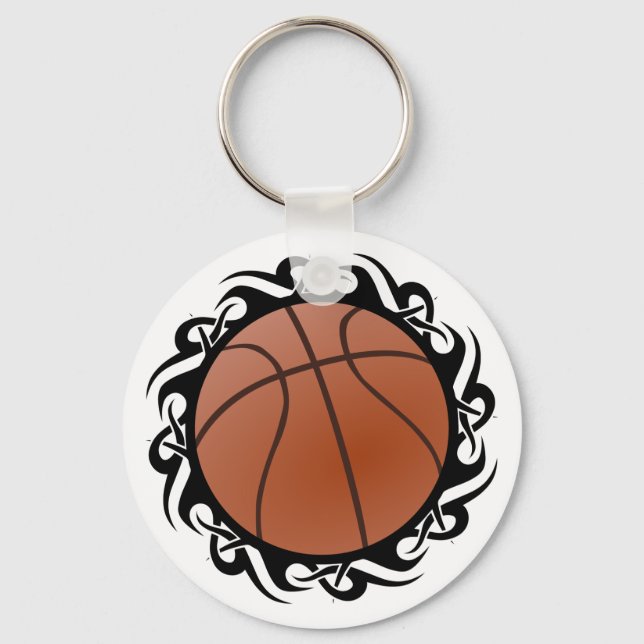 Porte-clés basketball. tribal. (Recto)
