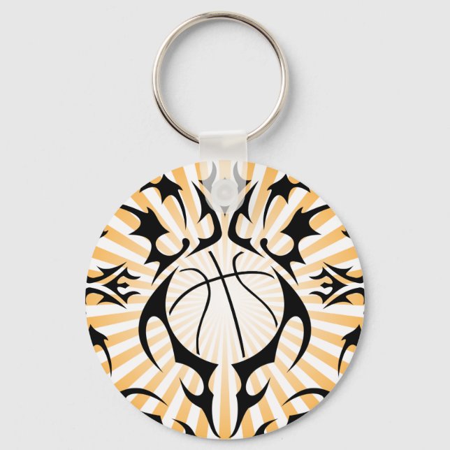 Porte-clés basketball. tribal. (Recto)
