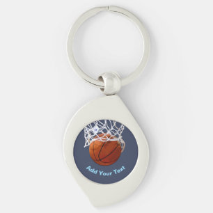 Porte-clés Basketball Votre nom Message texte Slogan Personna