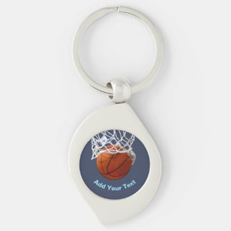 Porte-clés Basketball Votre nom Message texte Slogan Personna