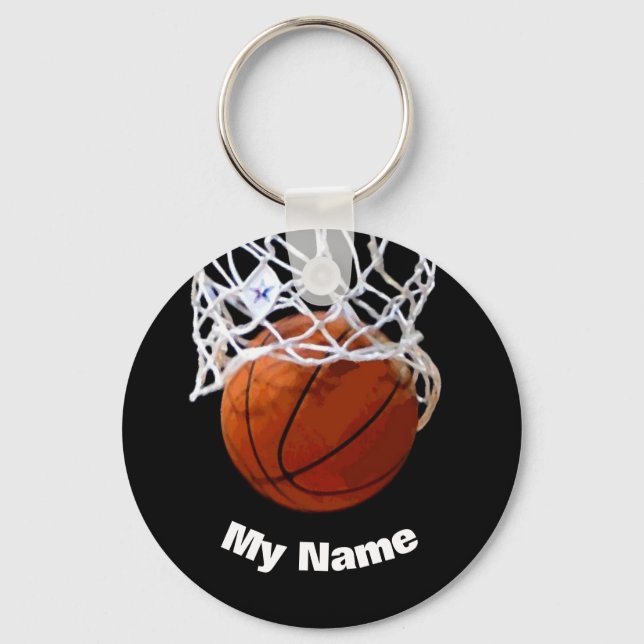 Porte-clés Basketball Your Name Custom (Recto)