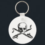 Porte-clés Bass Clarinet Pirate<br><div class="desc">Arr ! Vous êtes membre de Bass Clarinet / Basset Horn Pirates! Pour en savoir plus sur la bonté de la bande de marche,  visitez notre magasin à www.MarchingTees.com</div>