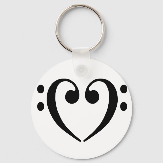 Porte-clés Bass Clef Heart (Recto)