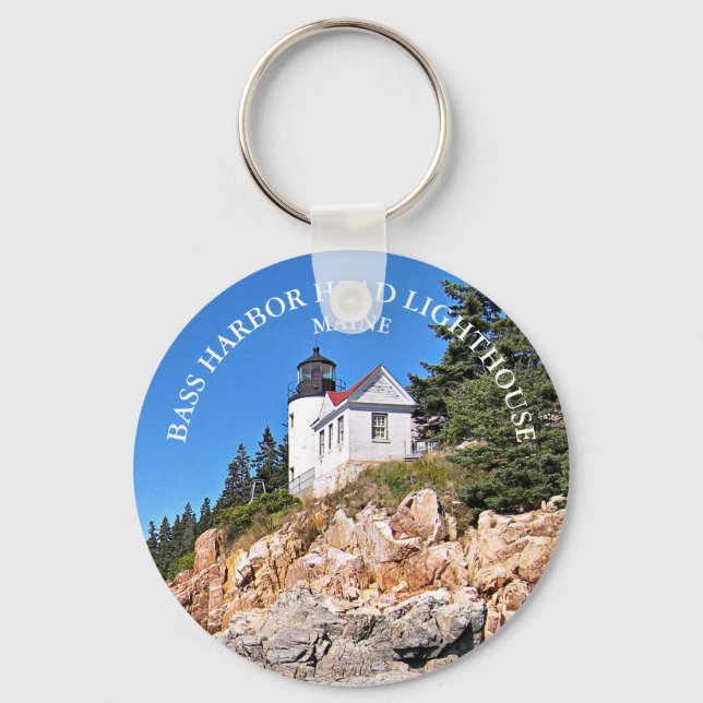 Porte-clés Bass Harbour Head Lighthouse, Maine Keyring (Recto)