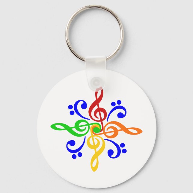 Porte-clés Bass & Treble Clef Design (Recto)