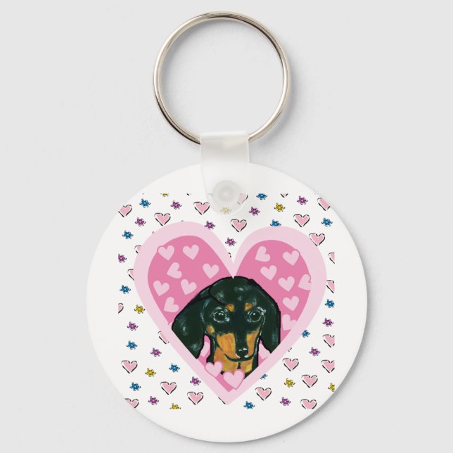 Porte-clés Basset allemand (Recto)
