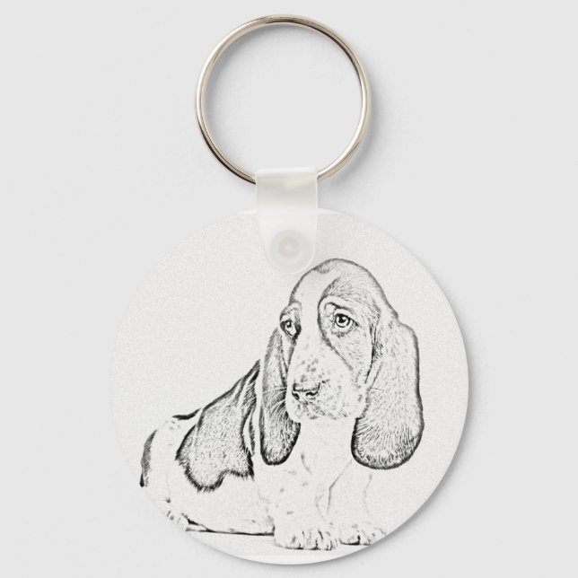 Porte-clés Basset hound (Recto)