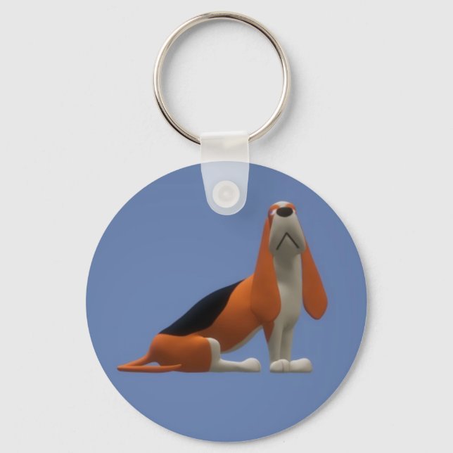 Porte-clés Basset Hound Keychain (Recto)