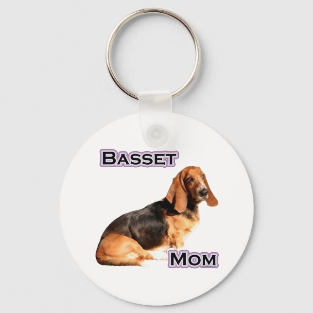 Porte-clés Basset Hound Maman 4 - Porte - clé (Recto)
