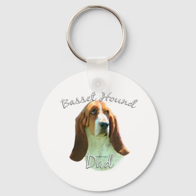 Porte-clés Basset Hound Papa 2 (Recto)