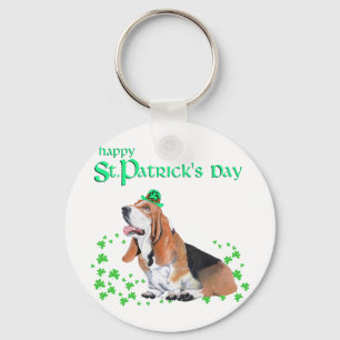 Porte-clés Basset Hound Saint-Patrick