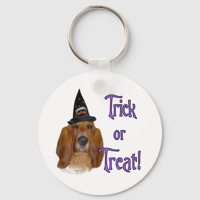 Porte-clés Basset Hound Trick (Recto)