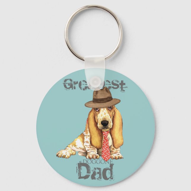Porte-clés Basset papa (Recto)