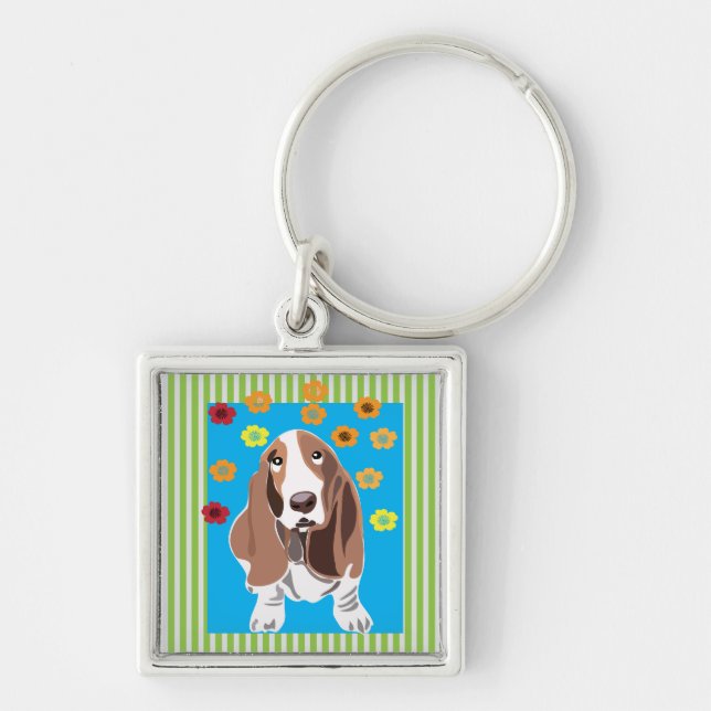 Porte-clés Bassett Hound (Devant)