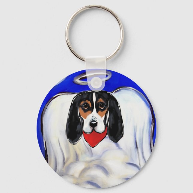 Porte-clés Bassett Hound Angel (Recto)