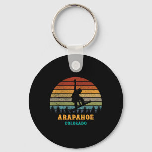 Porte-clés Bassin d'Arapahoe Colorado Vintage Sun Snowboard S