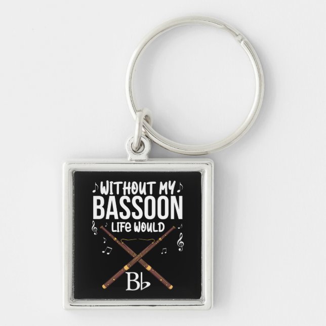 Porte-clés Bassoon Cadeaux Joueur de bande Jazz Musique Basso (Devant)