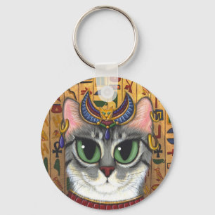 Porte-clés Bast Goddess, Porte - clé d'art chat du Bastet égy
