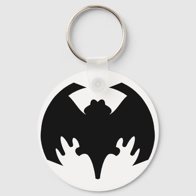 Porte-clés Bat Black Le MUSÉE Zazzle Cadeaux (Recto)
