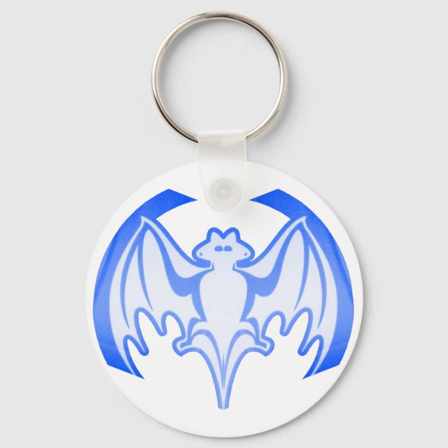 Porte-clés Bat Blue Inv Le MUSÉE Zazzle Cadeaux (Recto)