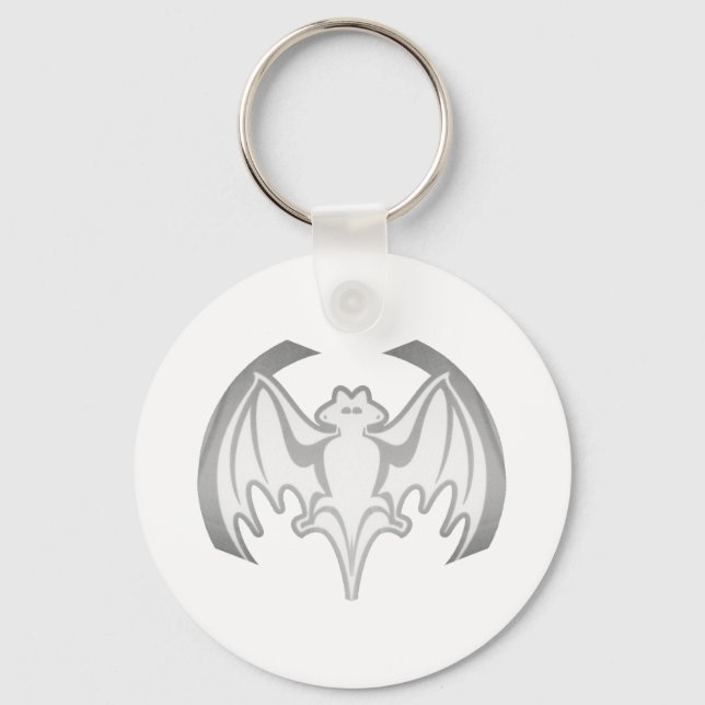 Porte-clés Bat Gray Inv Le MUSÉE Zazzle Cadeaux (Recto)