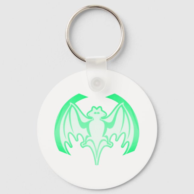 Porte-clés Bat Green Inv Le MUSÉE Zazzle Cadeaux (Recto)