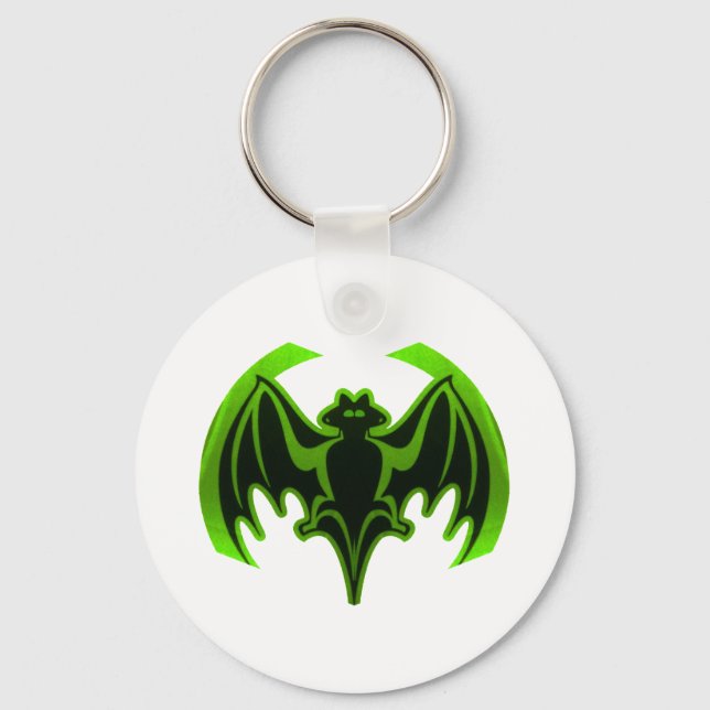 Porte-clés Bat Green MUSEUM Zazzle Cadeaux (Recto)