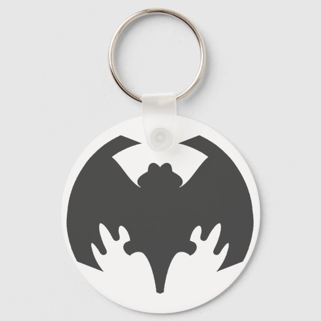 Porte-clés Bat Grey Le MUSÉE Zazzle Cadfts (Recto)