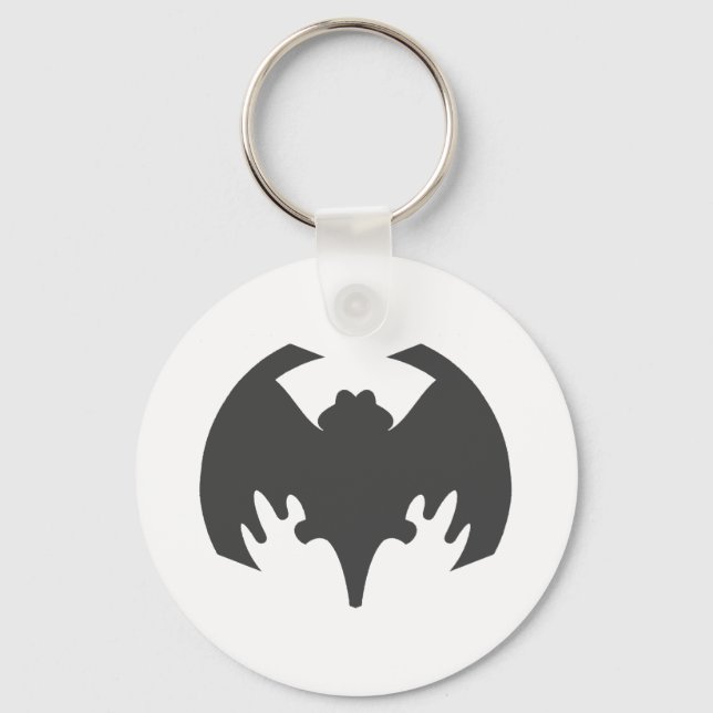 Porte-clés Bat Grey Le MUSÉE Zazzle Cadfts (Recto)
