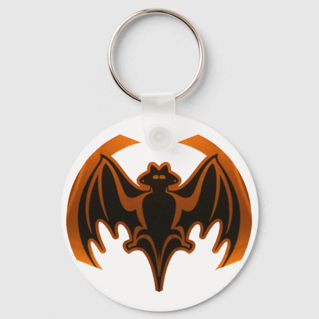 Porte-clés Bat Orange Le MUSÉE Zazzle Cadfts (Recto)