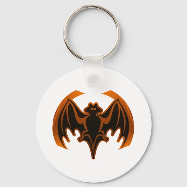 Porte-clés Bat Orange Le MUSÉE Zazzle Cadfts (Recto)