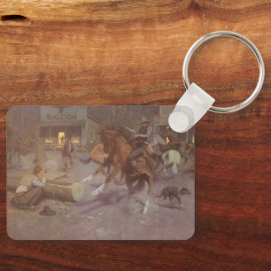 Porte-clés Bataille au Roundup Saloon par Bill Gollings